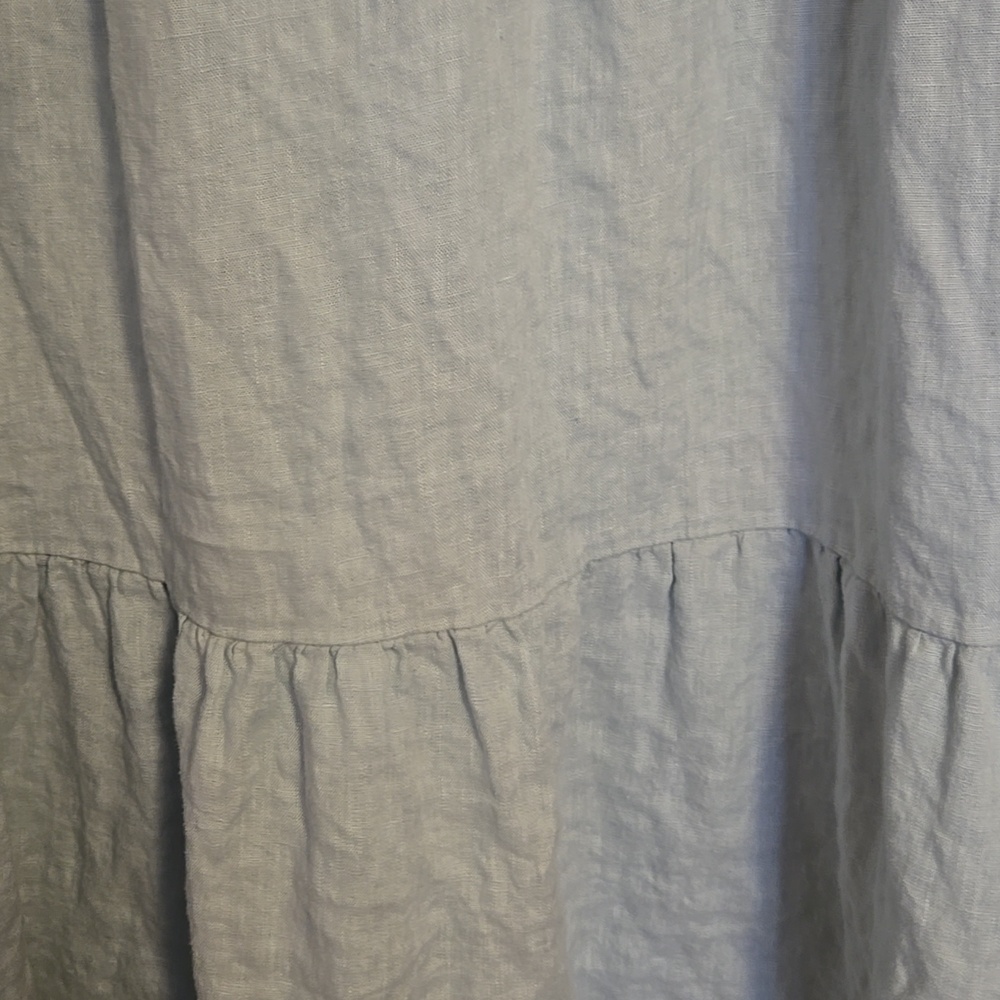 Bellamoda Light Blue Linen-Blend Midi Dress - Picture 3 of 6